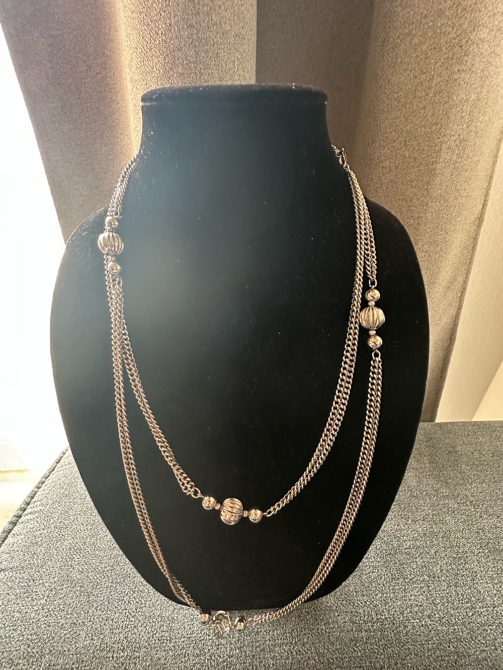 Elegant Layered Gold-Tone Beaded Women's Necklace